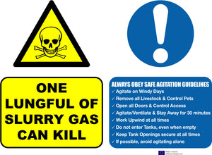 Slurry Gas Can Kill sign