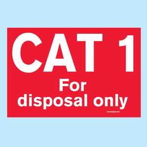 CAT 1 SIGN (Food Industry)