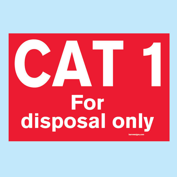 CAT 1 SIGN (Food Industry)