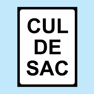 Cul De Sac sign available to order direct from the manufacturer at www.signsonline.ie