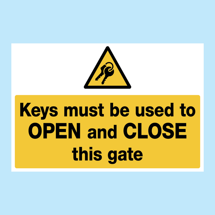 Keys Must Be Used to Open and Close Gate