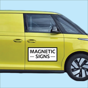 Customiable Magnetic Signs for Vans and any vehicle available to order from www.signsonline.ie