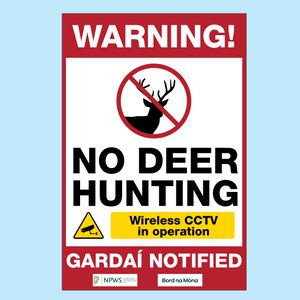 No Deer Hunting Sign available to buy online from www.signsonline.ie