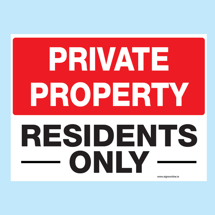 Private Property Residents Only