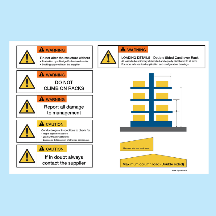 Safe Working Load (Signs for Racking) 3.0