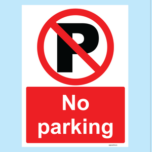 No Parking 800mm x 600mm With Post Fixings