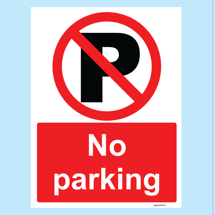 No Parking 800mm x 600mm With Post Fixings