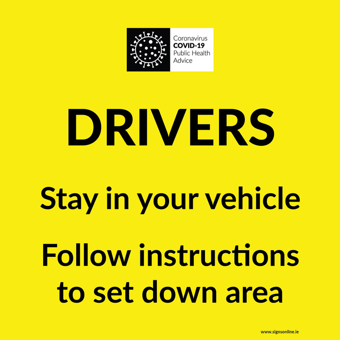 Covid19 Delivery Procedure Sign