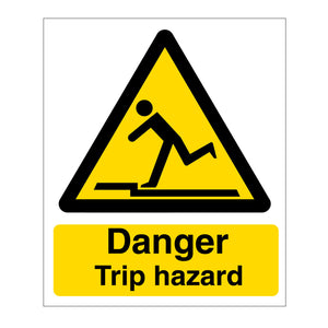 Danger Trip Hazzard Sign