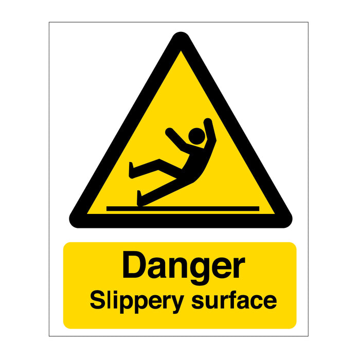 Danger Slippery Surface Sign